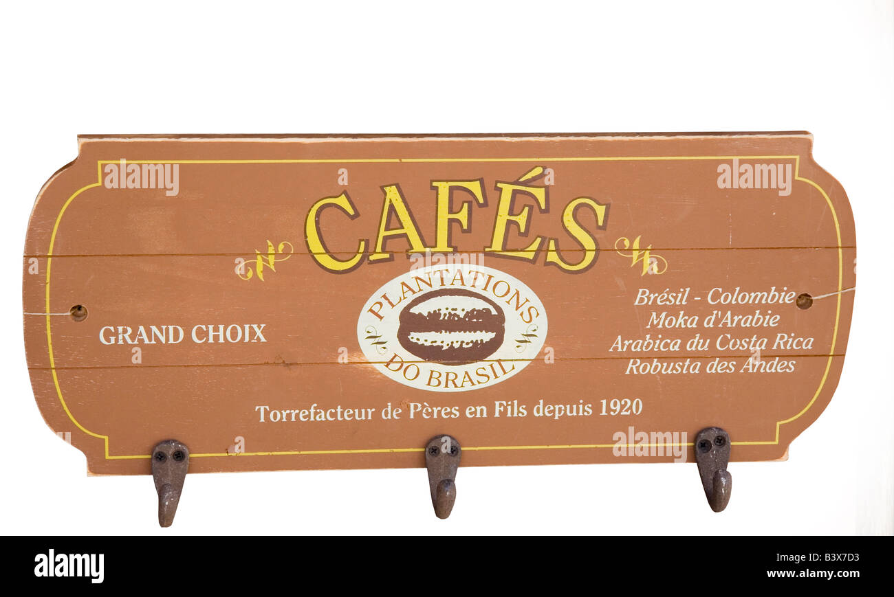 Retro french cafe bar sign hi-res stock photography and images - Alamy
