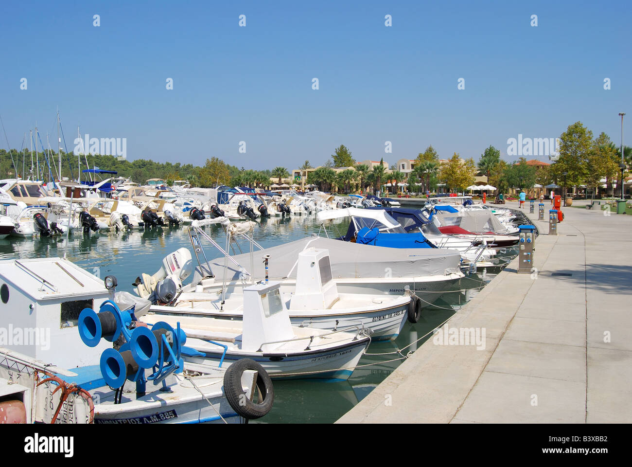 Sani Marina, Sani, Kassandra Peninsula, Chalkidiki, Central Macedonia, Greece Stock Photo