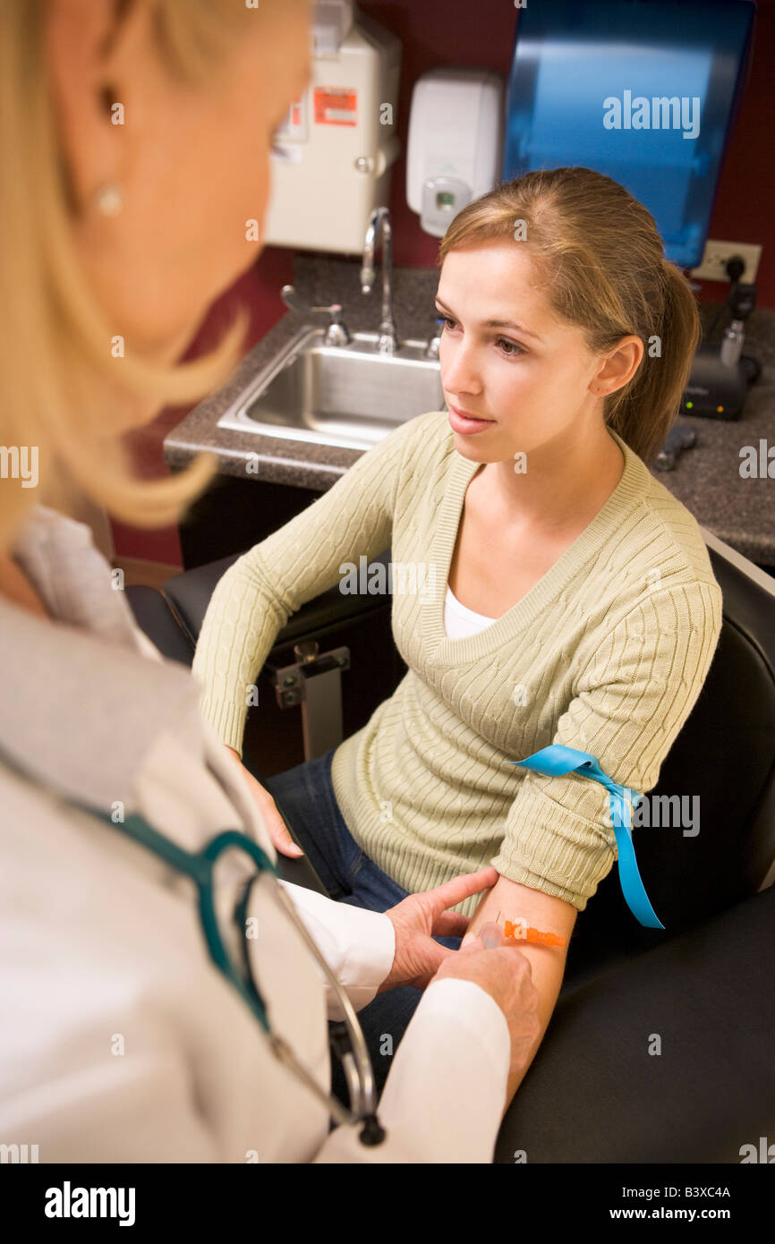 Young Woman Having Blood Test Done Stock Photo Alamy young-woman-having-blood-test-done-stock-photo-alamy