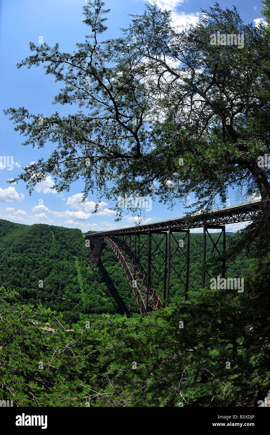 The New River Bridge a steelarch bridge, in Fayetteville, West