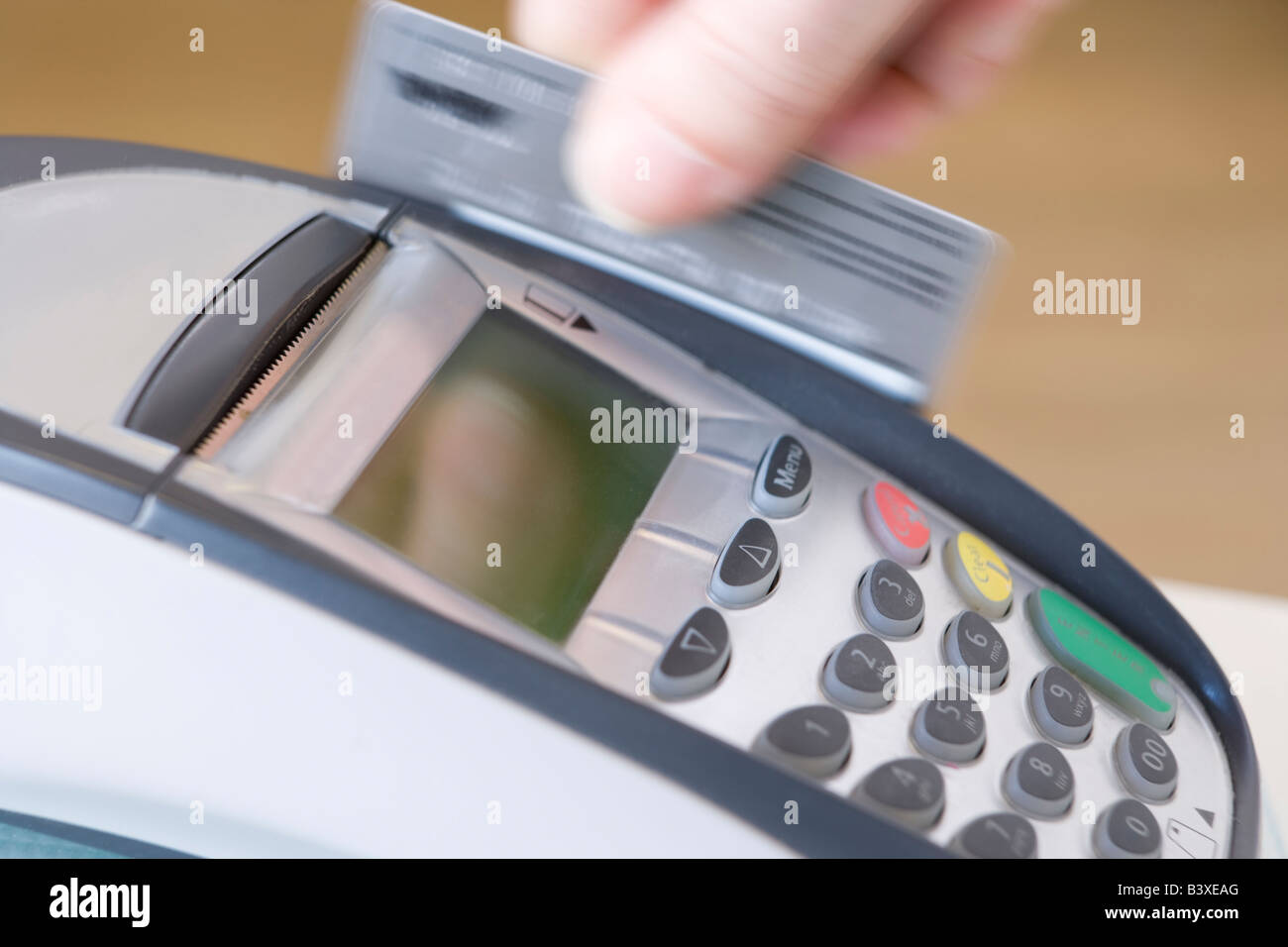 Swiping Credit Card Stock Photo Alamy