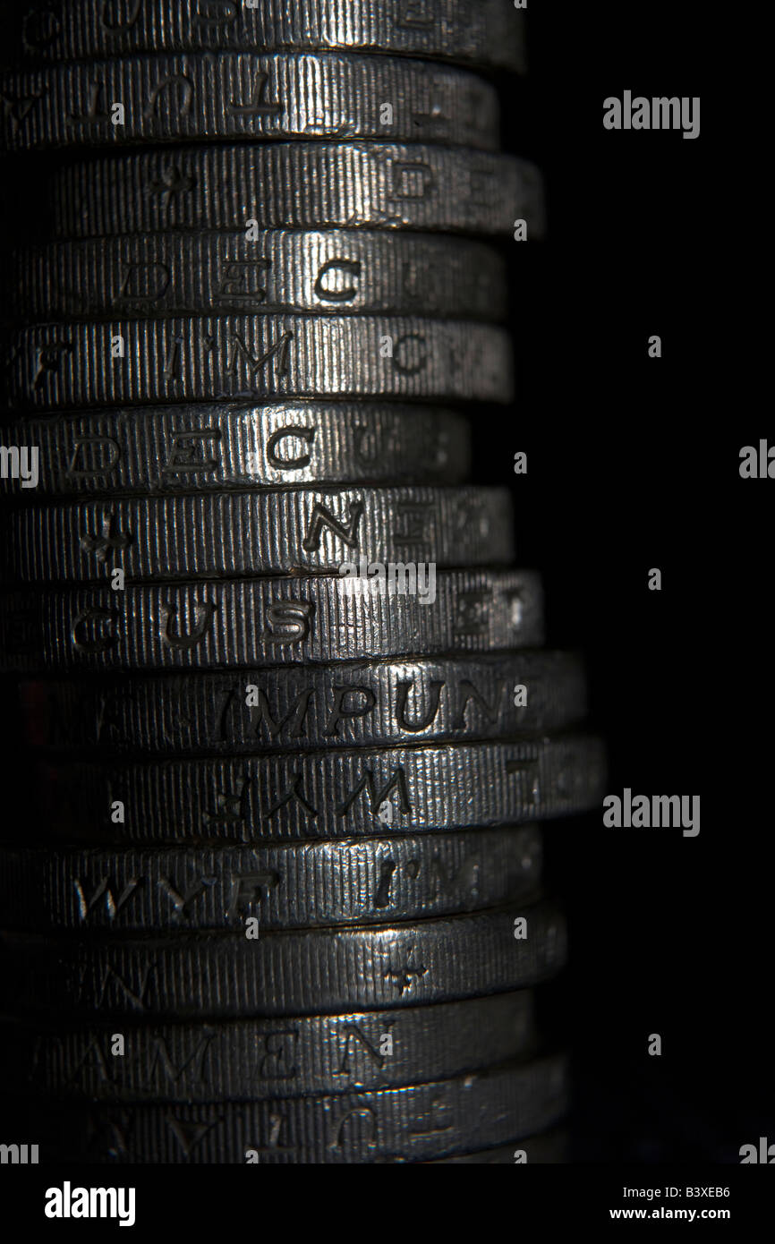 Stock Of Coins Stock Photo