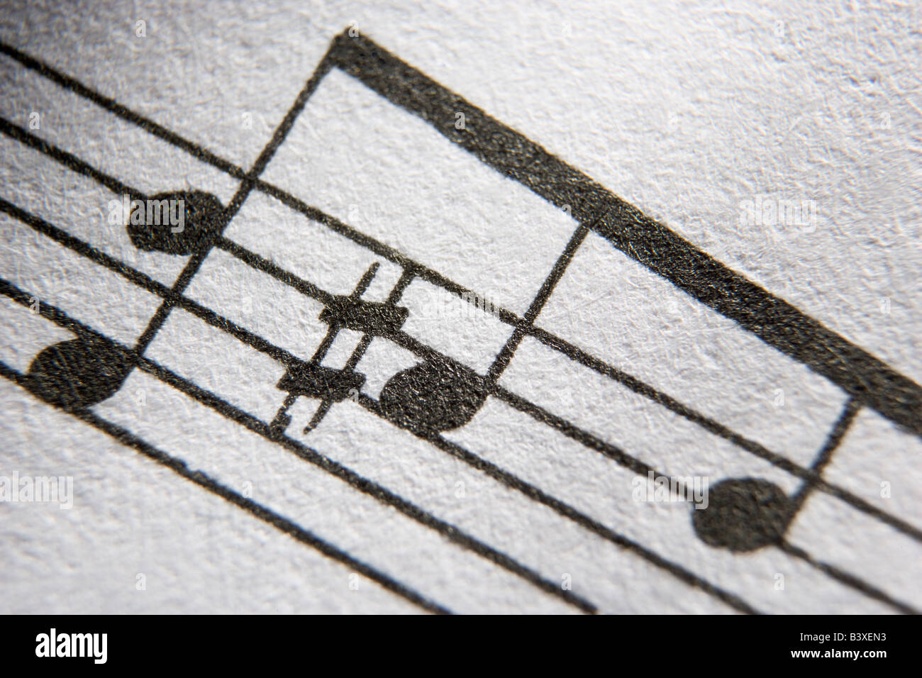 Close-Up Musical Notes Stock Photo