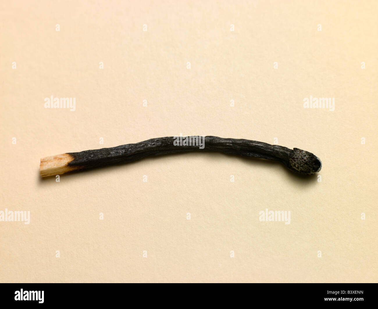 Burnt Matchstick Stock Photo