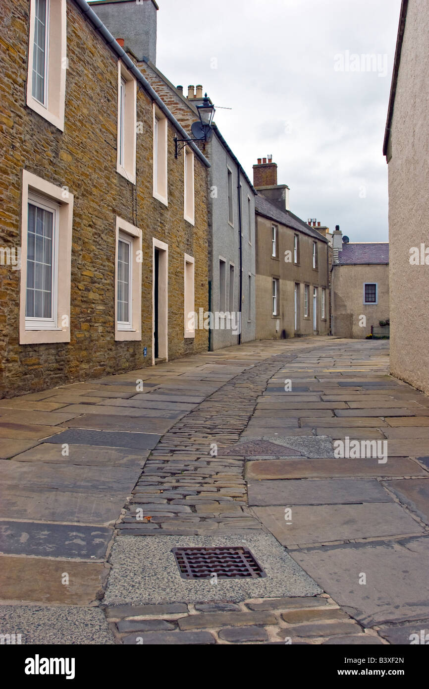 The narrow streets of Stromness, Orkney Isle, Scotland UK 2008 Stock Photo