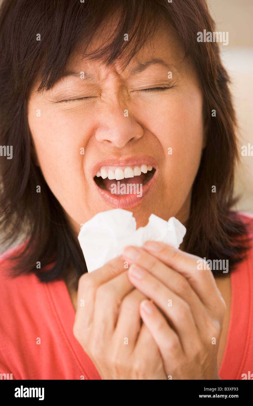 Asian Woman Blowing Nose Hi-res Stock Photography And Images - Alamy