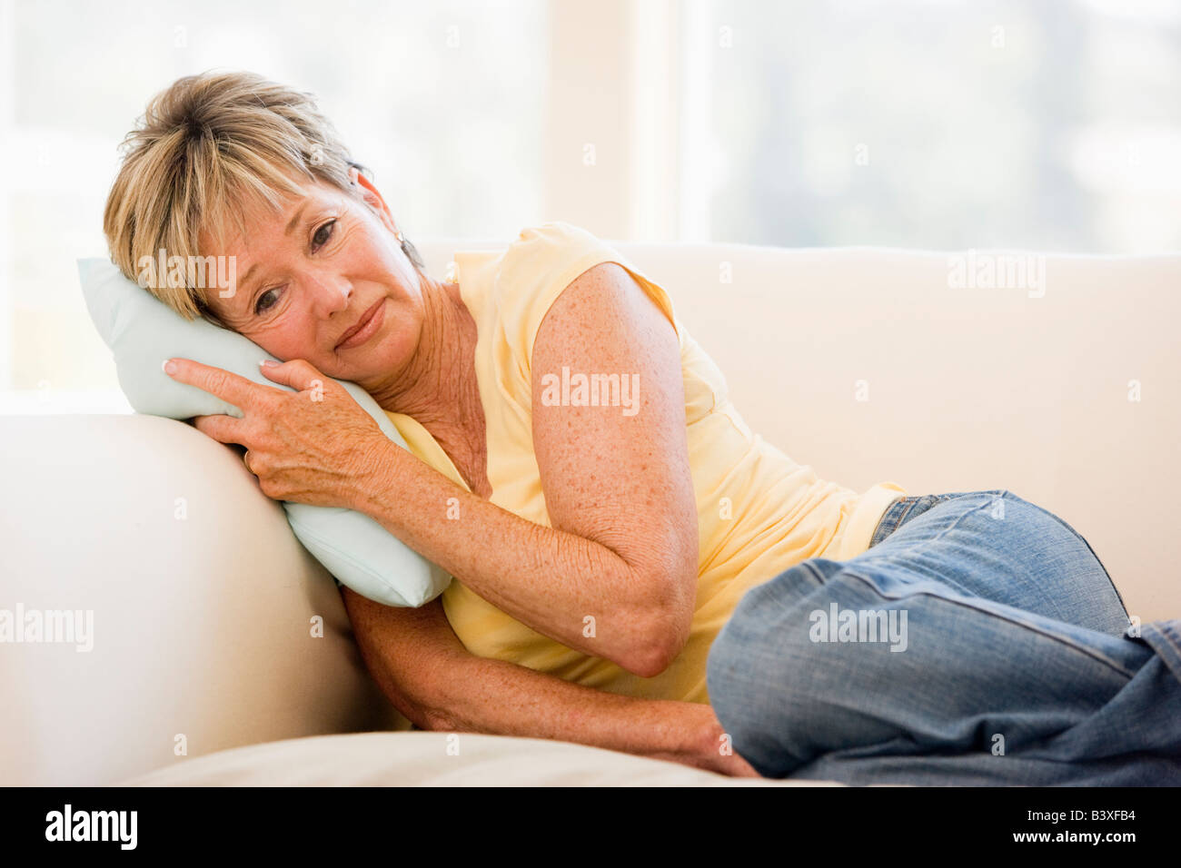 Woman Feeling Unwell Stock Photo