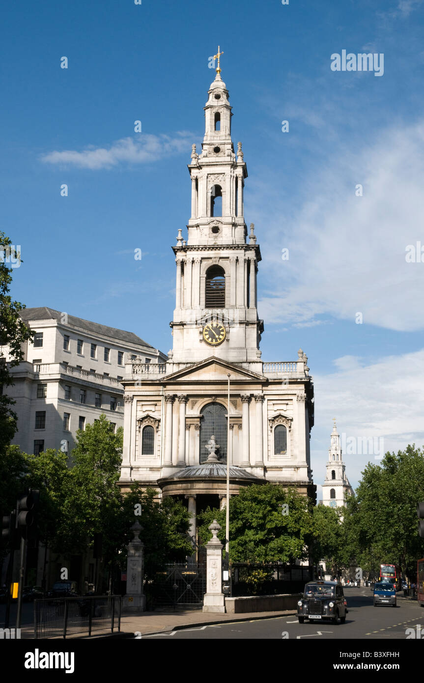 St Mary le Strand church in the Strand London England UK Stock Photo