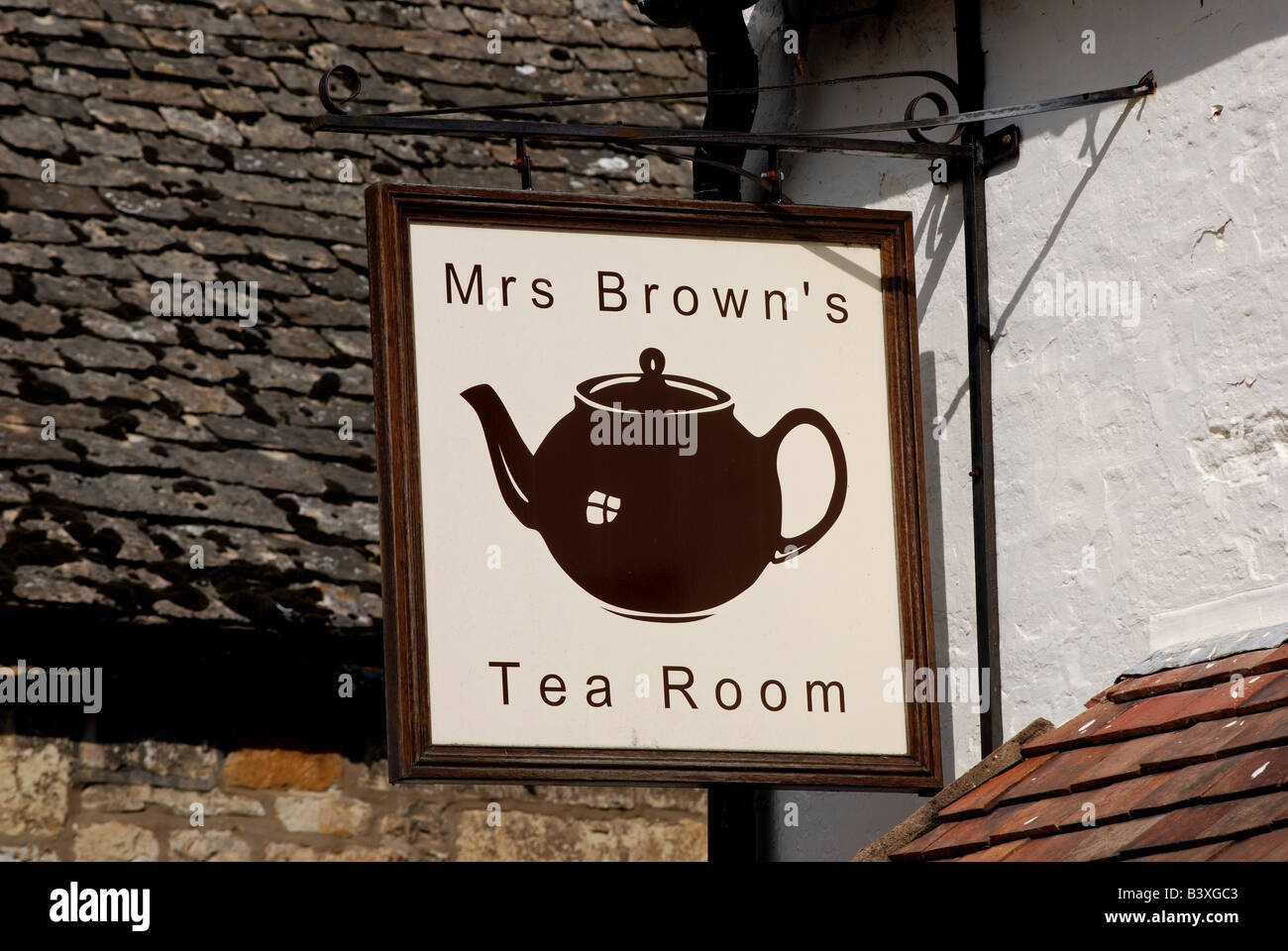 Tea room sign, Shipston-on-Stour, Warwickshire, England, UK Stock Photo