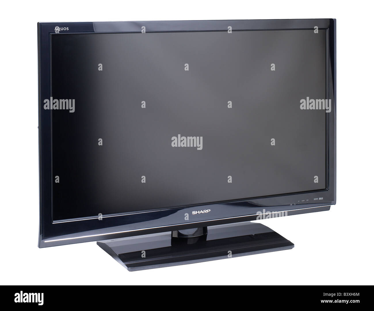 Large black flat screen TV Stock Photo