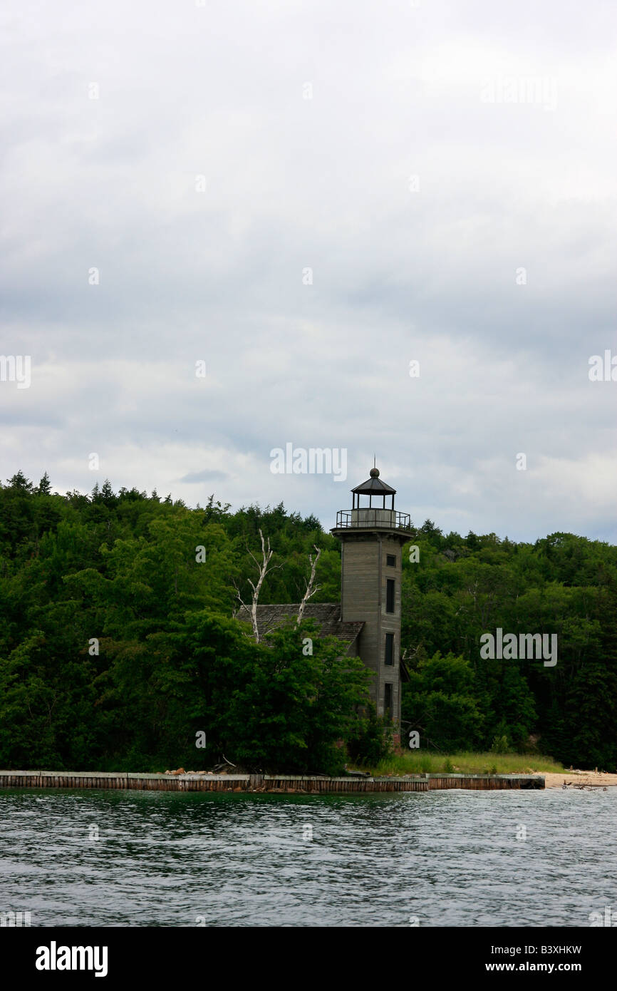 Grand Island Lake Superior Michigan in USA nobody Great Lakes vertical ...