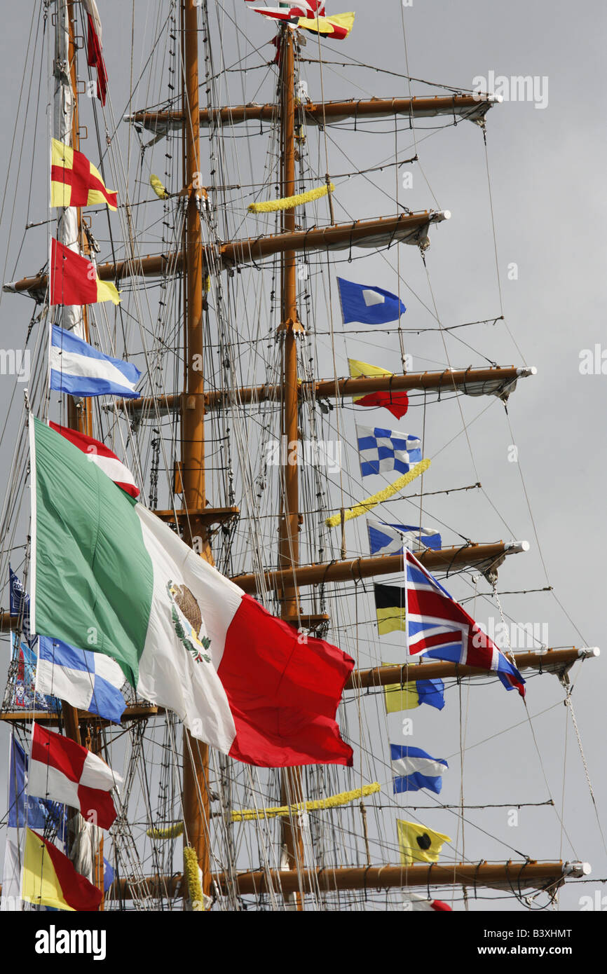 Tall Ships Rigging. Tall Ships at Falmouth DOcks September 2008 prior