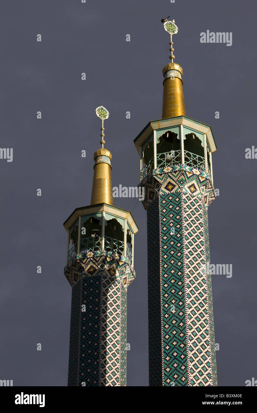 Iran mosque towers minarets Stock Photo - Alamy