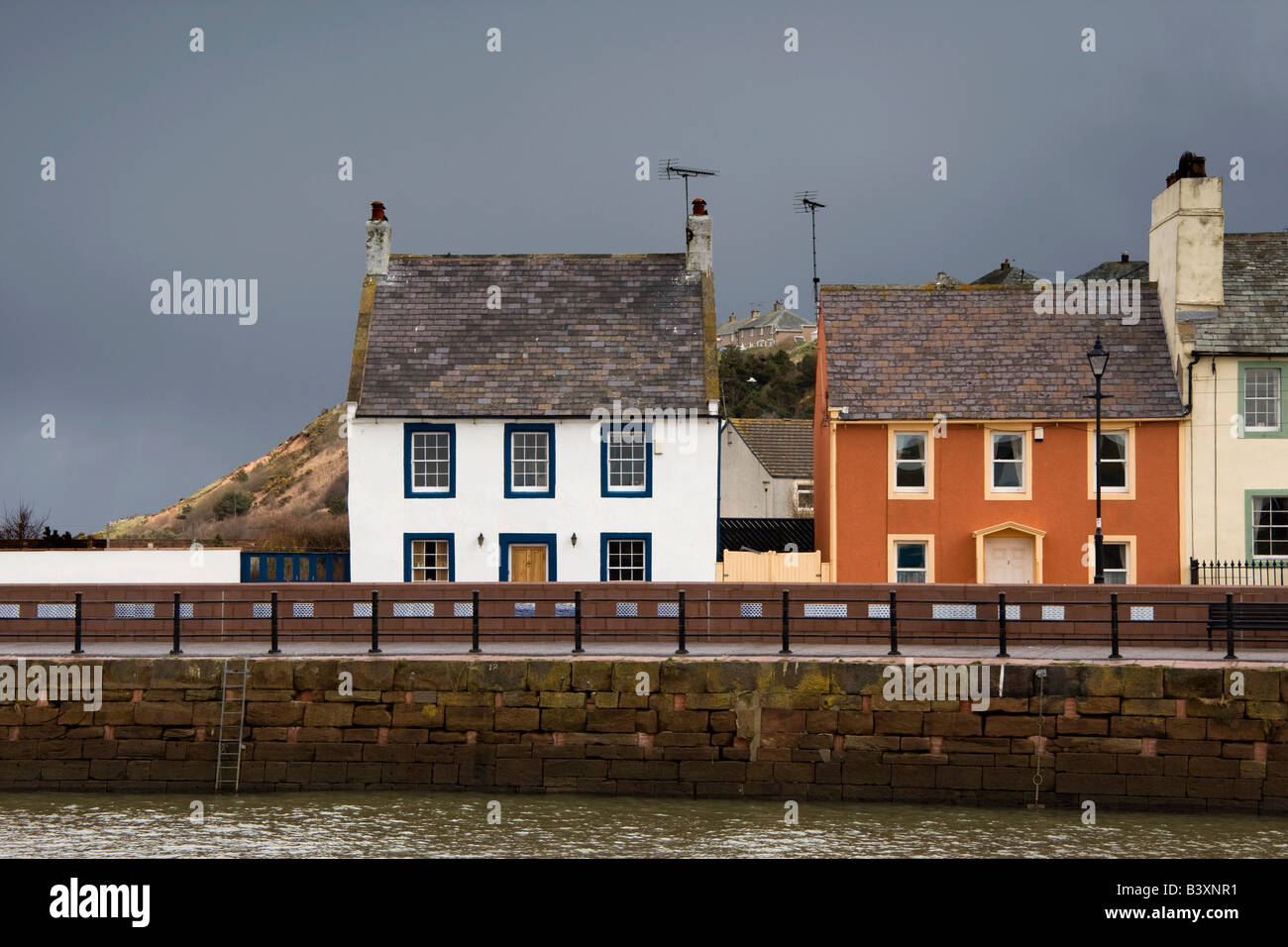 Houses on waterfront, Maryport, Cumbria, England Stock Photo Alamy