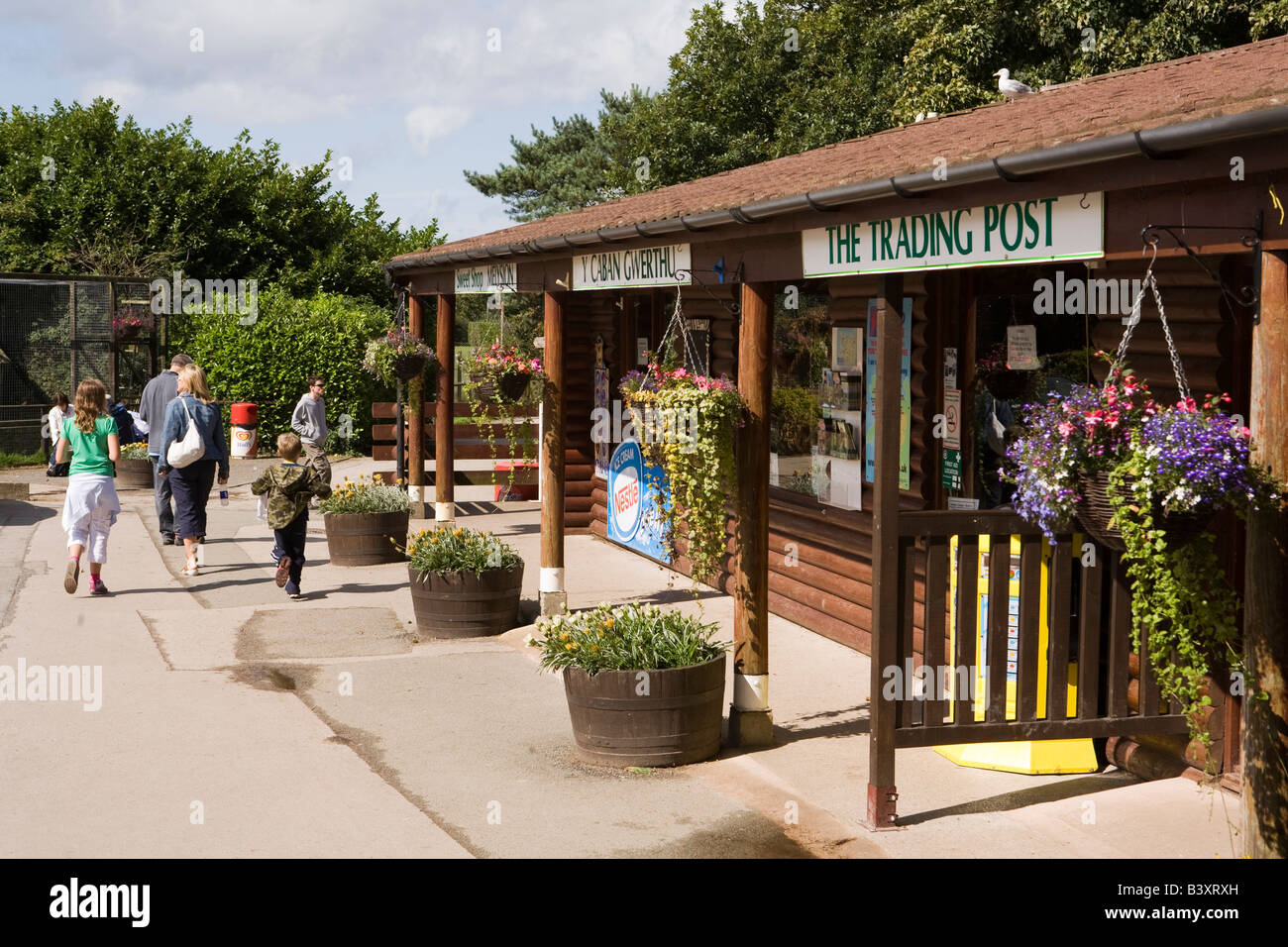 UK Wales Clwyd Colwyn Bay Welsh Mountain Zoo tourist shops Stock Photo
