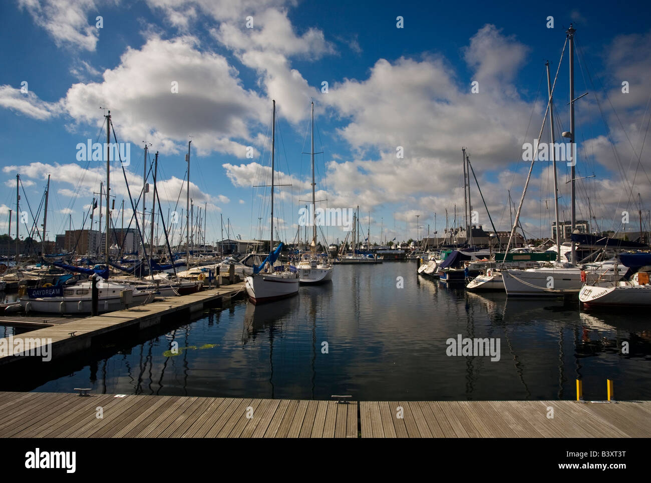 Ipswich Haven Marina & Boats in Suffolk Stock Photo