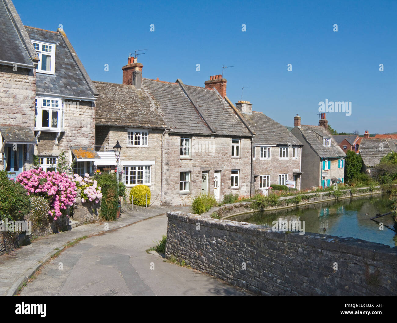 Swanage Dorset England UK Mill Pond Cottages Stock Photo 19644649 Alamy