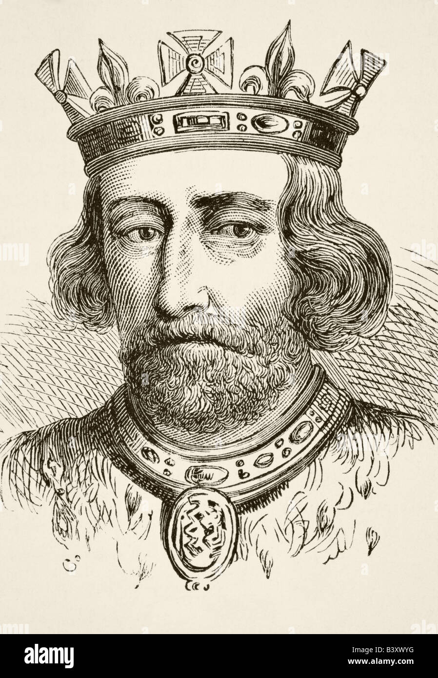 King Edward II of England, 1284 to 1327. Stock Photo