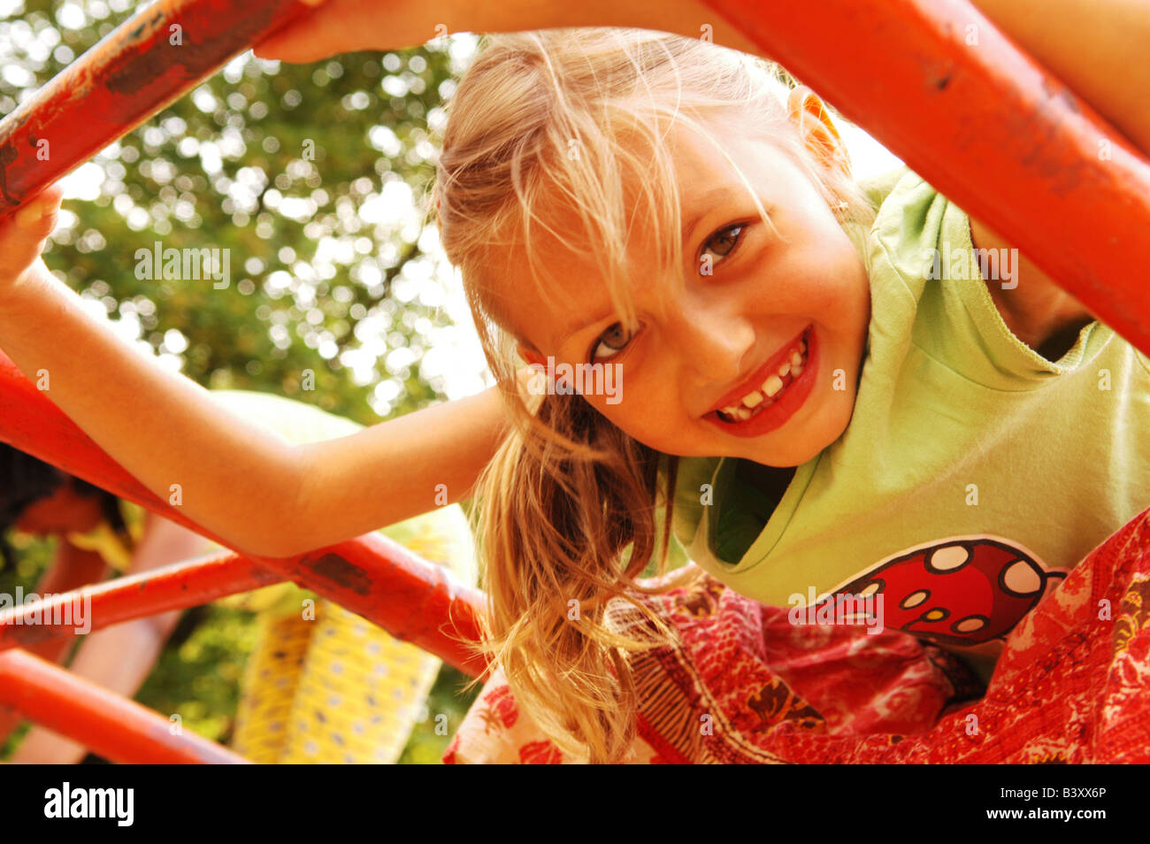 Girl, Emotion, child 9-10 years,trendy smiling, fashion caucasian female portrait, happiness and joyful, people concept lifestyle Stock Photo