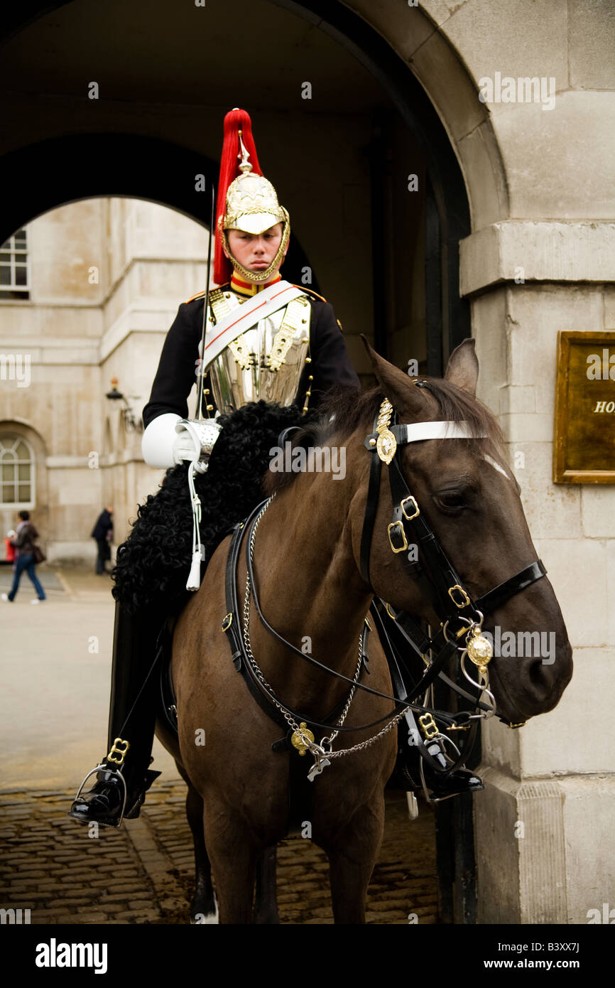 King's Troop, Royal Horse Artillery solider on guard at Horse Guards