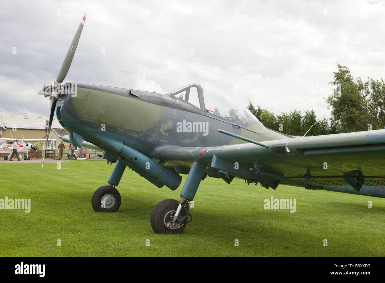 Soko P2 Kraguj 30146 G-BSXD parked at Breighton Airfield Stock Photo ...