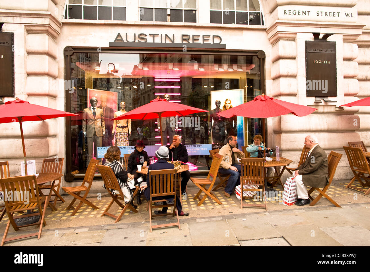 Sidewalk cafe Regent Street Festival London W1 United Kingdom Stock Photo