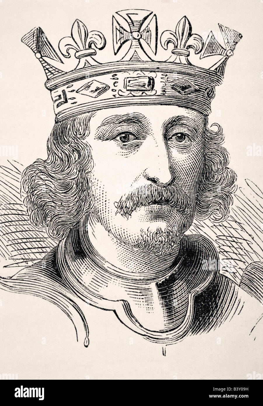 Richard I of England aka Richard the Lionheart, 1157 to 1199. Stock Photo