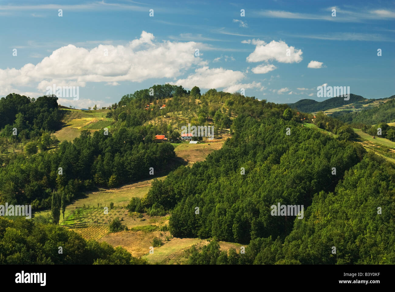 Serbian mountains scenery in Raska province, South-West Serbia Stock Photo
