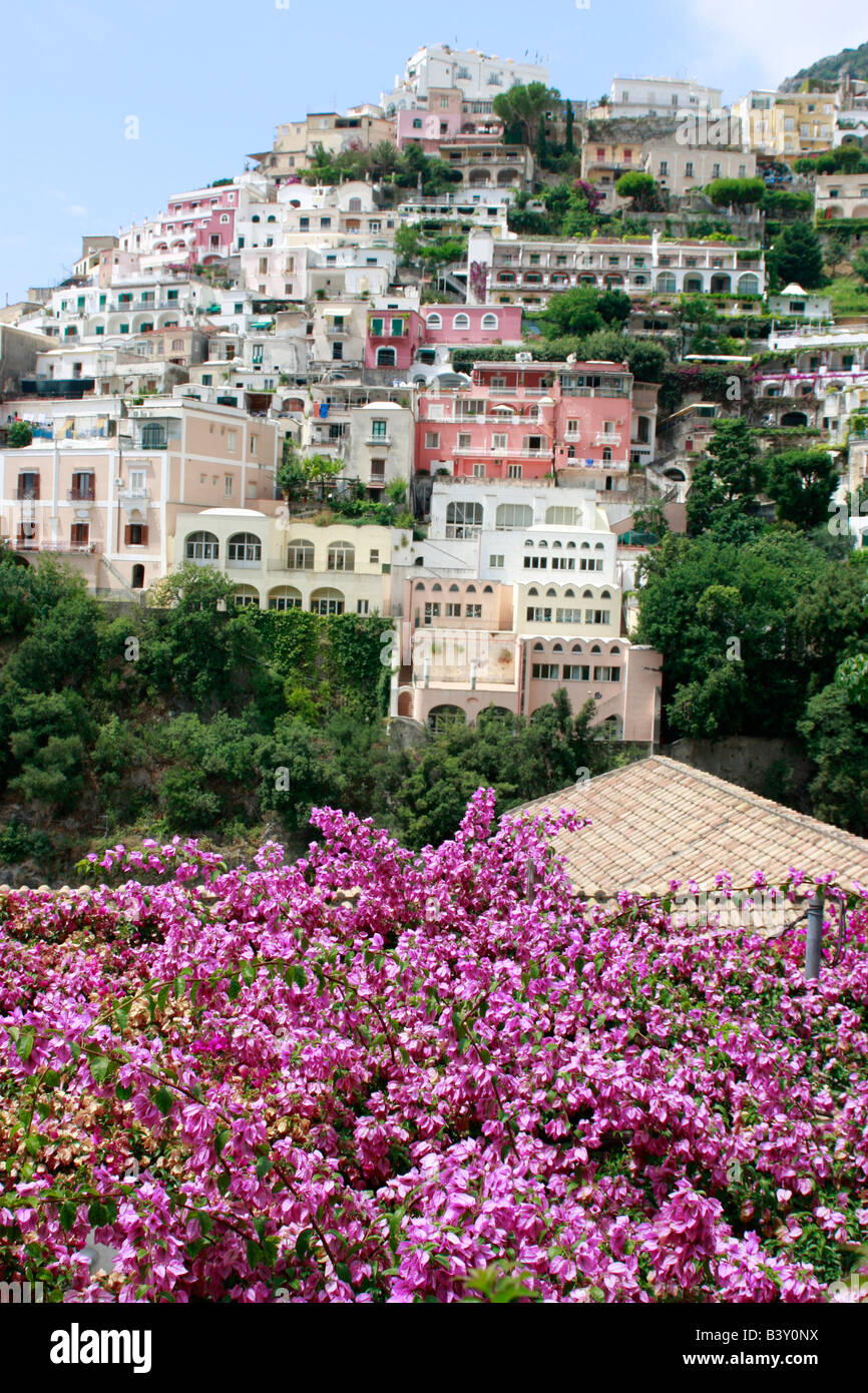 The Lovely Resort Of Positano Climbs Up The Bougainvillea - 