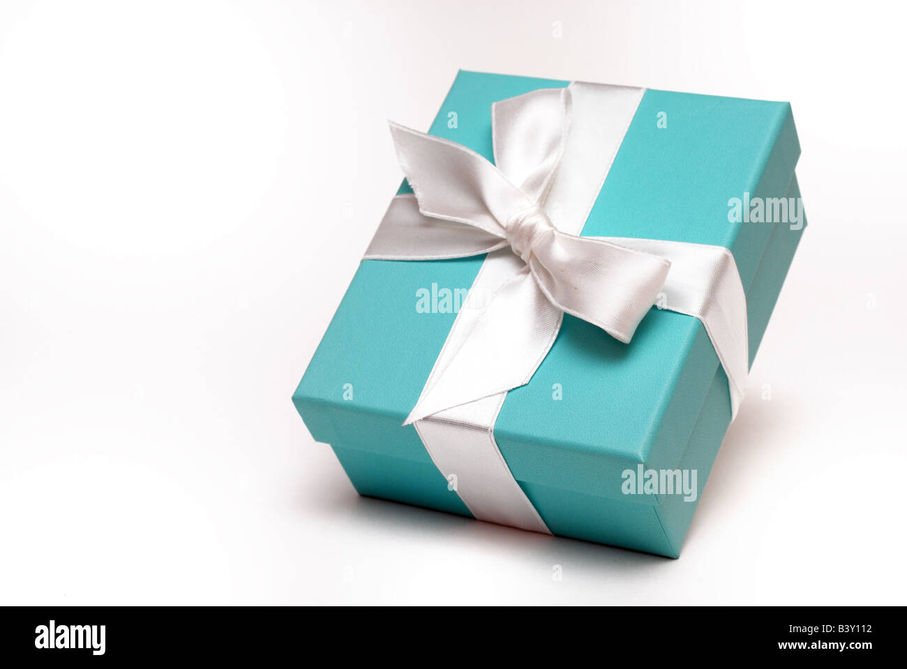 A Tiffany Blue Box (little blue box from Tiffany) from Tiffany & Co., the  famous New York City jewelry company Stock Photo - Alamy