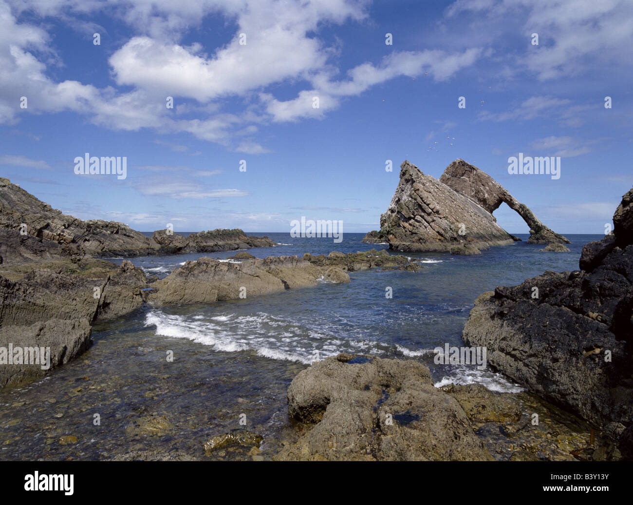 dh Bow Fiddle Rock PORTNOCKIE MORAY Coastal rock arch sea stack ...