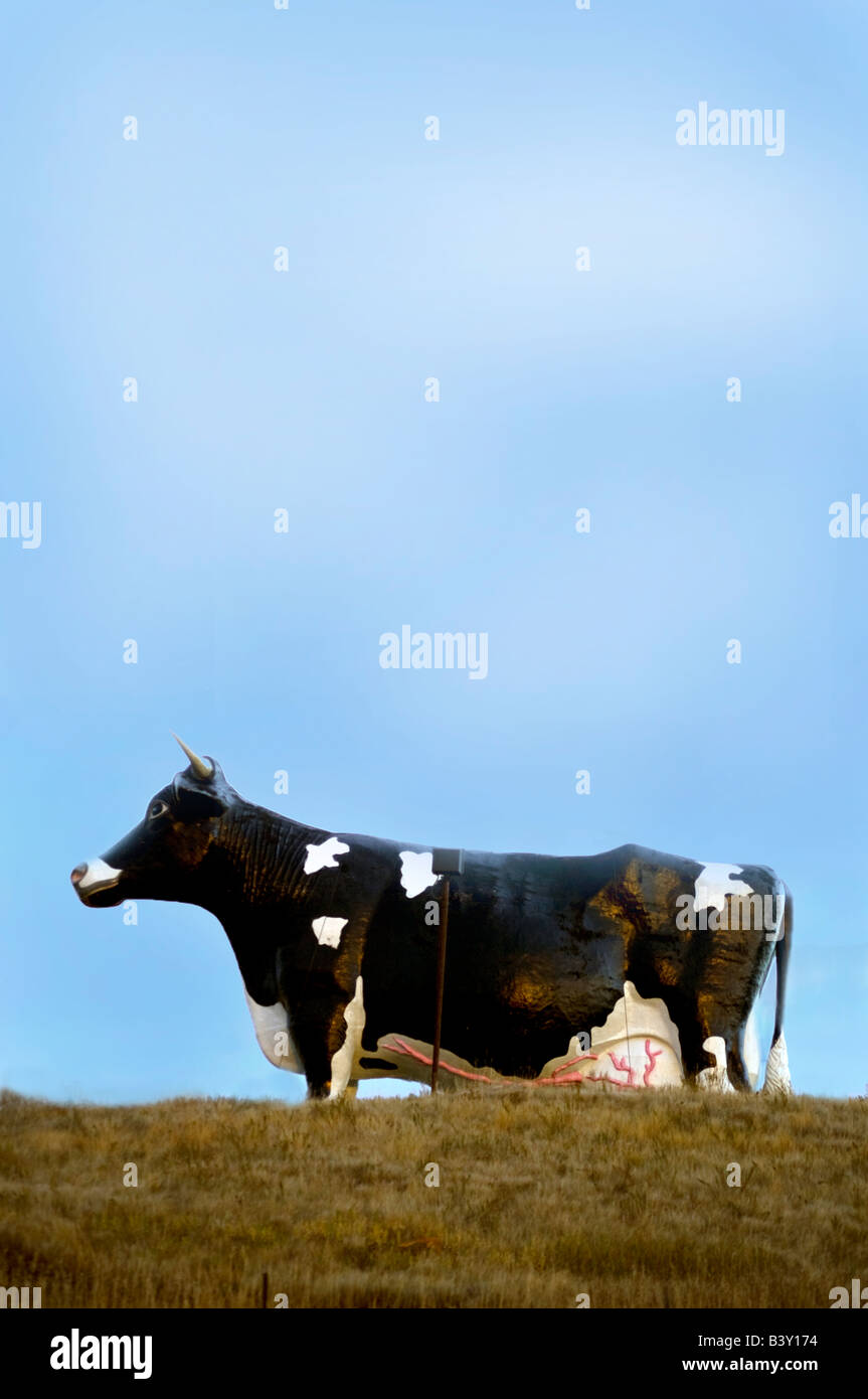 Salem Sue, the world's largest cow statue, near New Salem, North Dakota