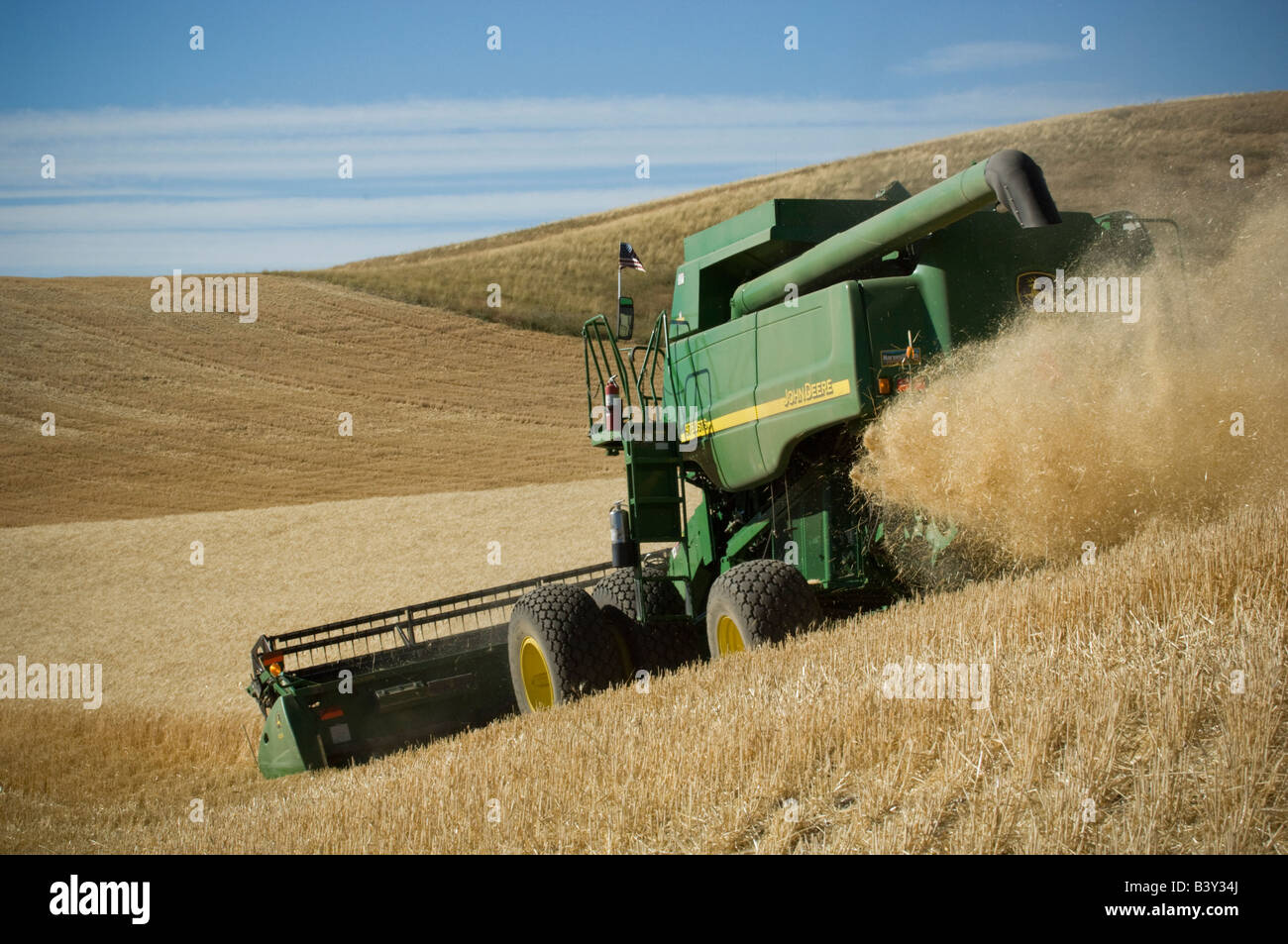 Wheat Harvest in Palouse, Washington, USA Stock Photo - Alamy