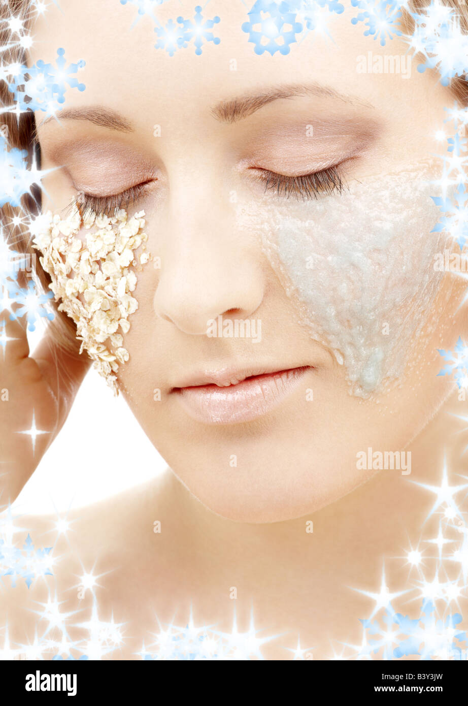 Beautiful woman gel scrub on hi-res stock photography and images - Alamy