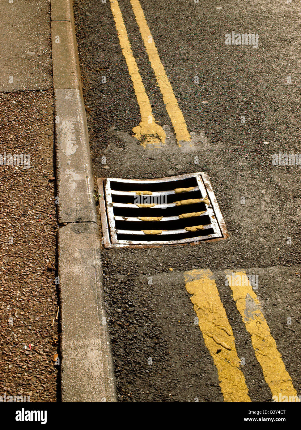 Road markings uk Stock Photo