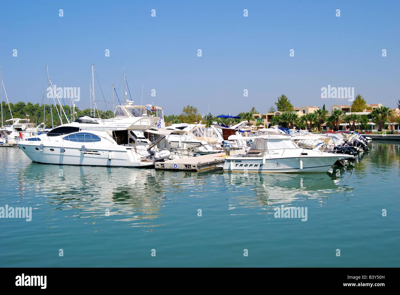 Sani Marina, Sani, Kassandra Peninsula, Chalkidiki, Central Macedonia, Greece Stock Photo