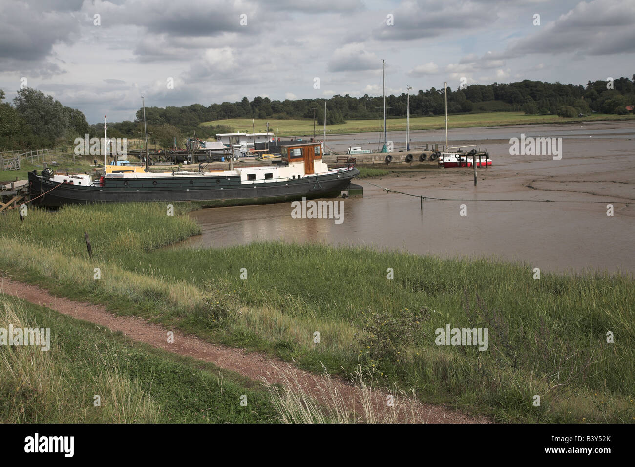 House boat, River Deben, Melton, Suffolk, England Stock Photo Alamy