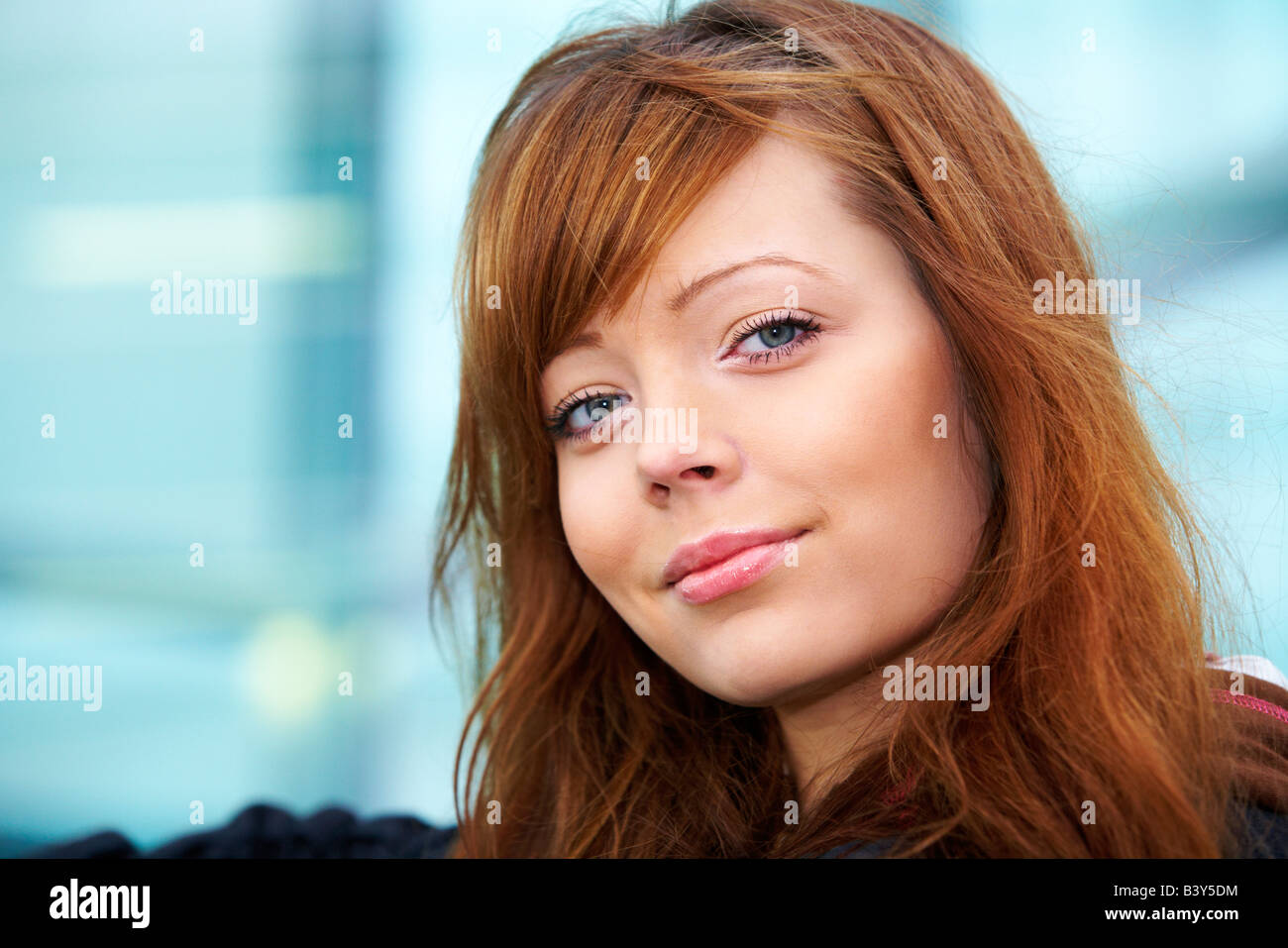 Portrait of teenage girl in outdoor location, smiling Stock Photo - Alamy