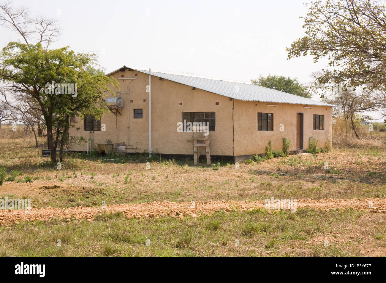 Modern housing in rural Kafuie Zambia Africa Stock Photo Alamy