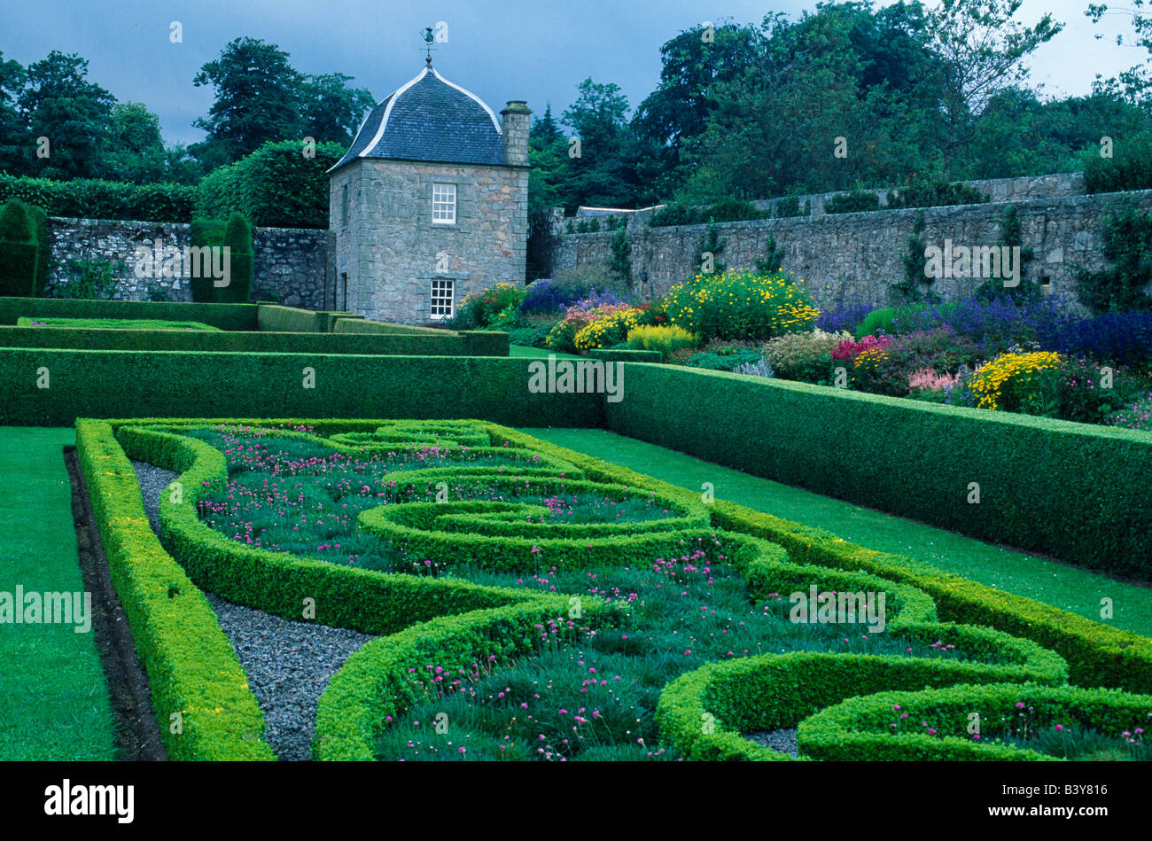 Scotland, Aberdeenshire, Pitmedden Gardens. Pitmedden Gardens were