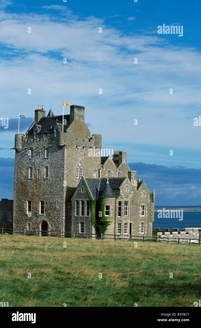 Scotland, Wick, Caithness, Ackergill Tower, Caithness Scotland former home of the Sinclair clan Stock Photo