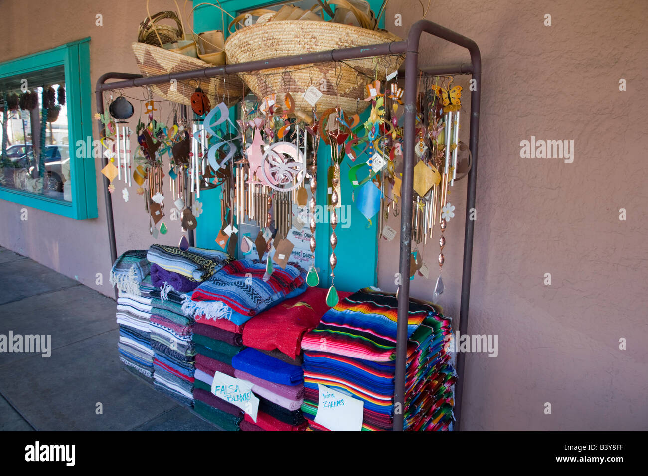 AZ, Arizona, Scottsdale, Old Town Scottsdale, blankets and baskets