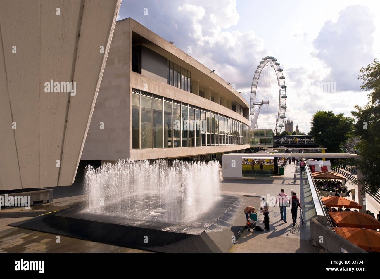 Fountain by Royal Festival Hall Southbank London United Kingdom Stock Photo