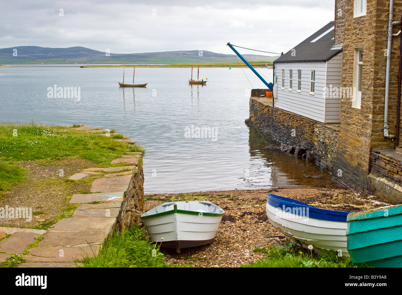 Fishing boats on a stone slipway, Stromness, Orkney Isle, Scotland UK 2008 Stock Photo - Alamy