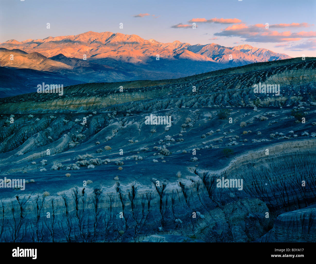 DEATH VALLEY NATIONAL PARK, CALIFORNIA. USA. Erosion, slopes near ...