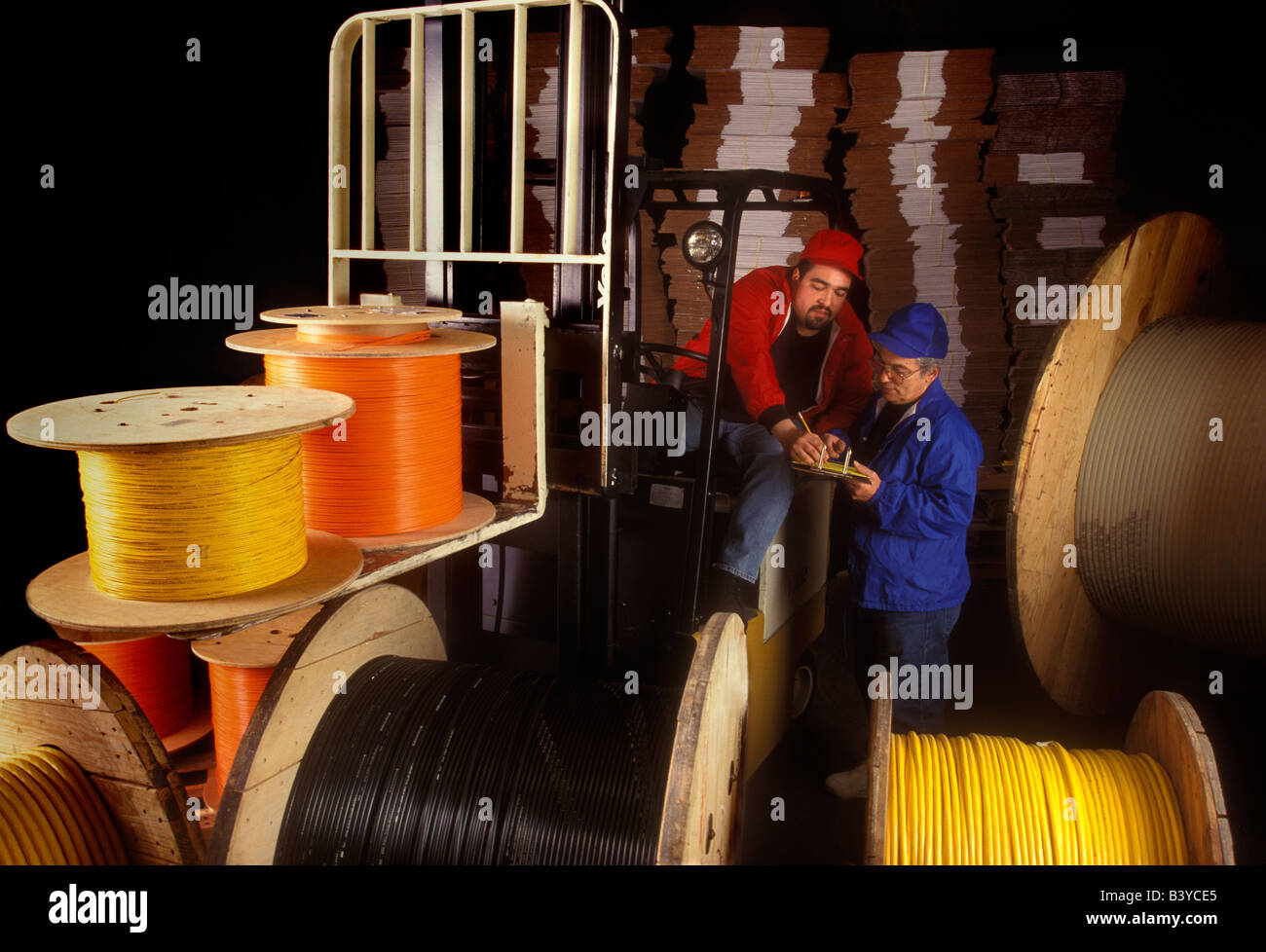 cable industry warehouse Stock Photo Alamy