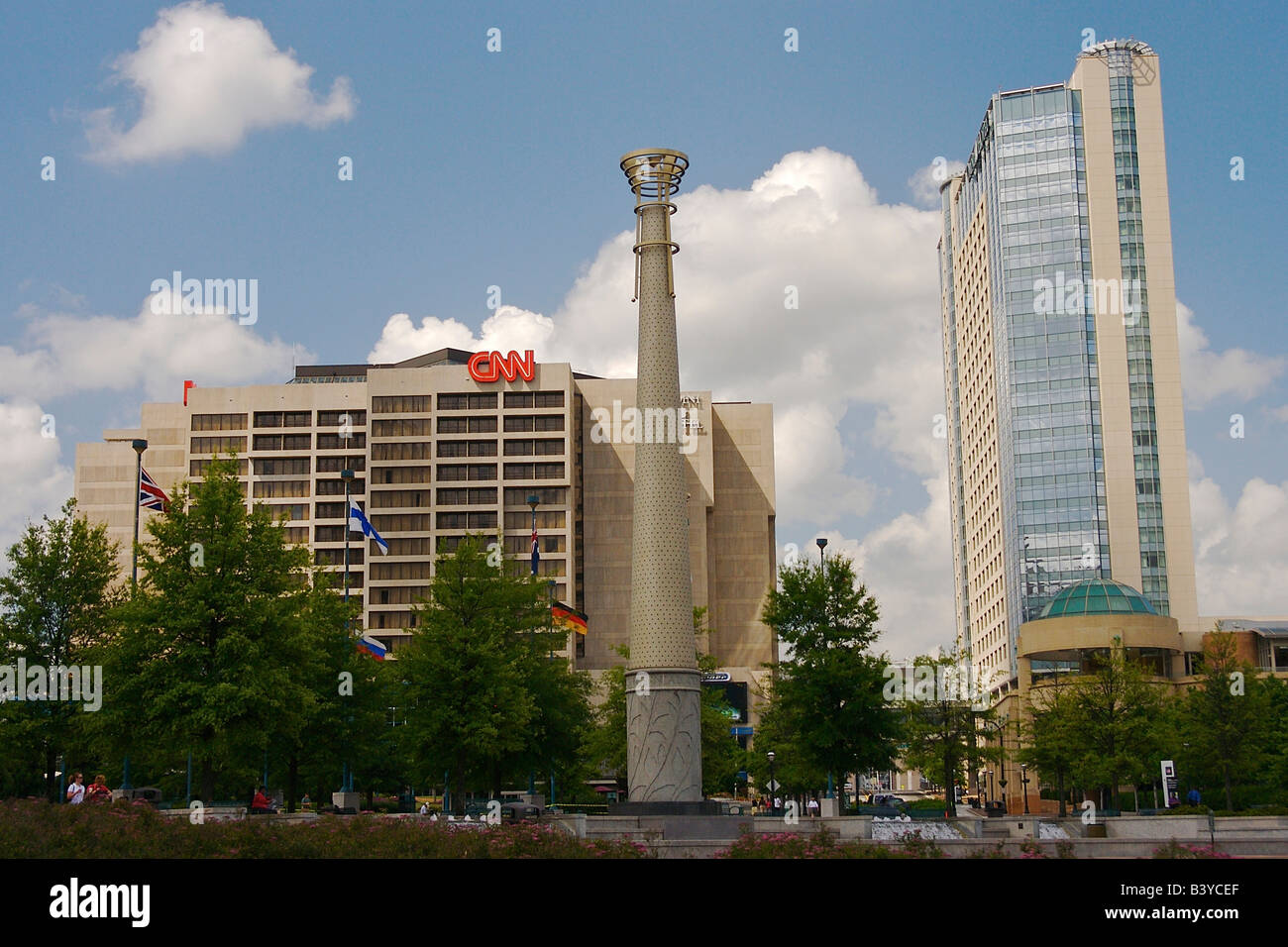 North America, USA, Georgia, Atlanta. Architecture seen from Centennial Olympic Park. Stock Photo