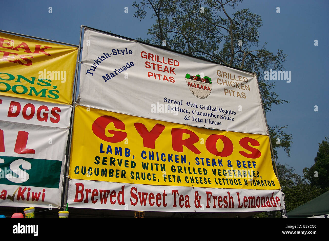 North America Usa Georgia Atlanta Colorful Signs For Food