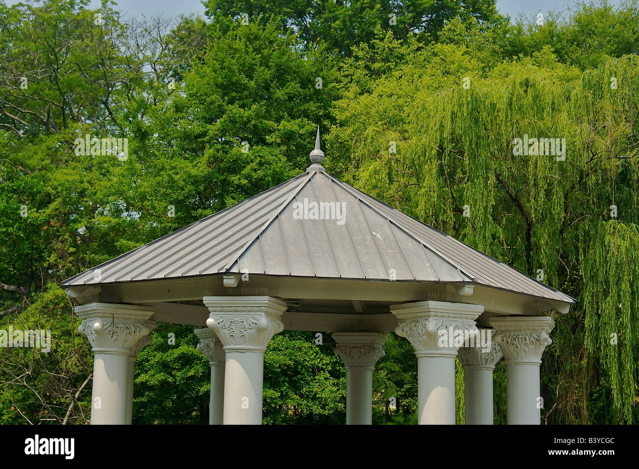 North America, USA, Atlanta. The roof of a gazebo and its