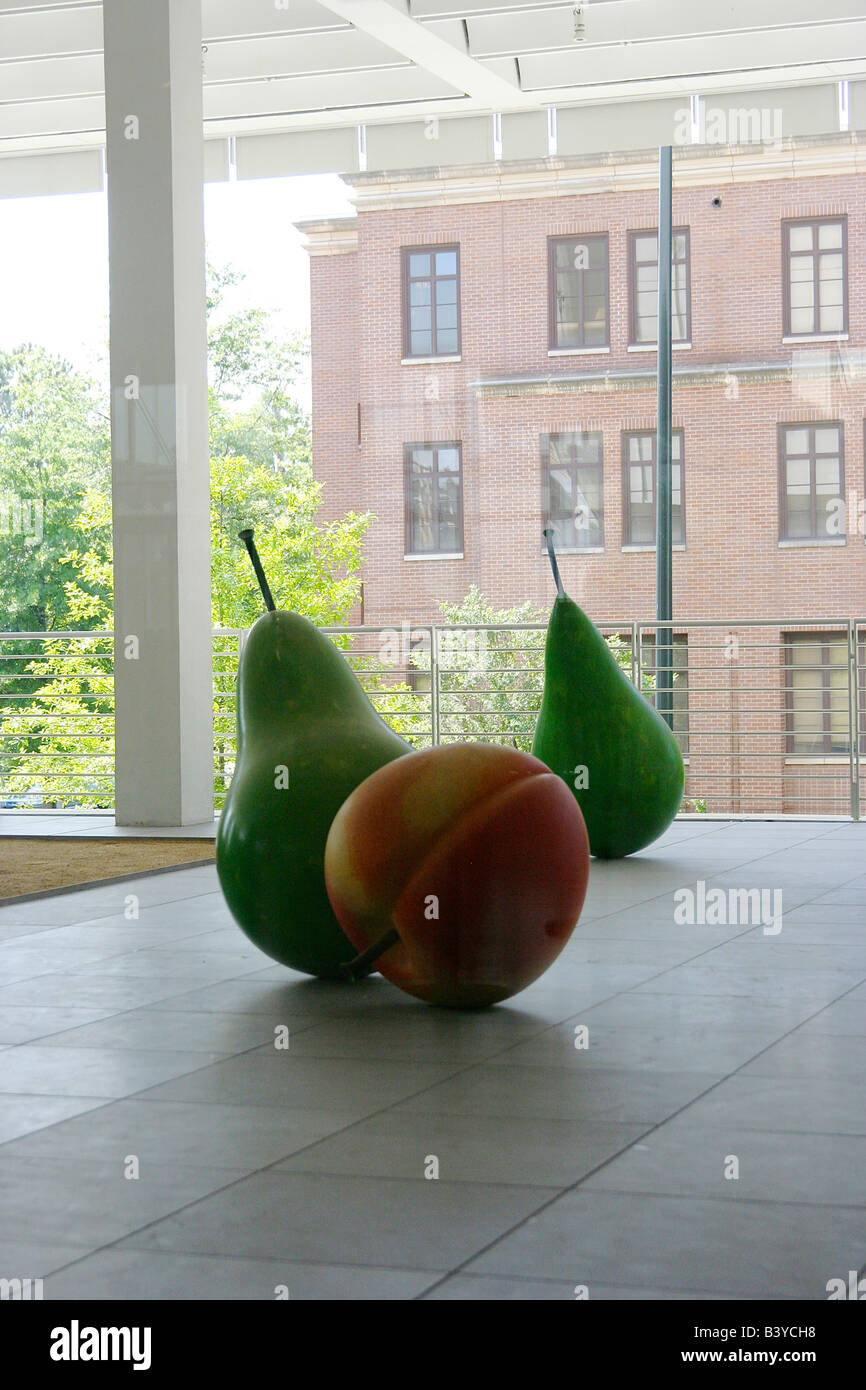 North America, USA, Georgia, Atlanta.  Large sculpture of fruit at the High Museum of Art. Stock Photo